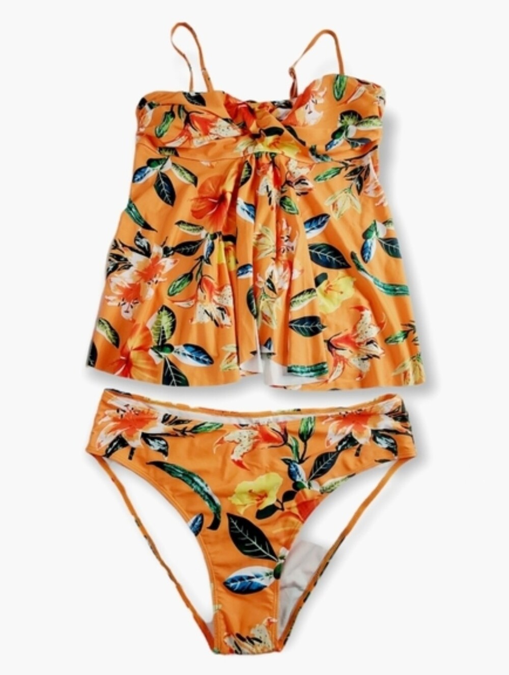 Adome Women's 2 Piece Tankini Swimsuit with Tummy Control